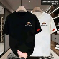 Áo thun cổ tròn Nón Lá 3 đội nón lá Việt Nam from Unisex, phong cách trẻ trung cực chất năng động