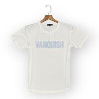 Áo thun cổ tròn tập gym nam DO GYM SHOP vạt bầu, chất thun lạnh thoáng mát khi chơi thể thao, mặc nhà - Trắng chữ trắng - XL 75 - 85kg dưới 1m85