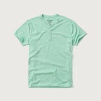 Áo thun cổ trụ Abercrombie Iconic Jersey Henley, áo thun abercrombie & fitch xuất dư