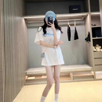 Áo thun có túi Thiết kế công nghiệp nặng kiểu Mỹ Chữ thêu chữ ba chiều Loose phiên bản Hàn Quốc