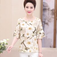 Áo Thun Cộc Tay Dáng Rộng Không Đường May Cho Mẹ Bầu sle0427