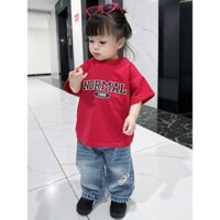 Áo thun cộc tay normal cho bé trai , bé gái , áo phông hè trẻ em unisex , Kid genz