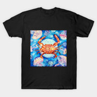 Áo thun Con Cu và Sứ mới đẹp a crab and jellyfish TShirt - TEE14