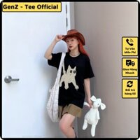 Áo thun con mèo tấu hài phong cách trẻ trung nam nữ đủ size