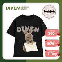 Áo Thun Con Thỏ Jellycat Siêu Dễ Thương - Phong Cách Tối Giản, Dễ Mặc, Dễ Yêu oversize - DIVEN🐰