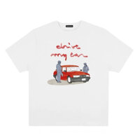 Áo Thun Cốt Chân, Mỹ Vintage, In "Drive My Car", BF Style, Dành Cho Cặp Đôi