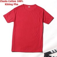 Áo Thun Cotton 100% Thời Trang 24h Màu Đỏ Vải Mền Mát Thấm Hút Co Dãn Cầm Lên Tay Là Ưng Ngay Dùng Chung Nam Nữ