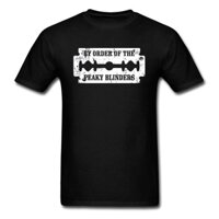 Áo thun Cotton 2021 Áo nam theo thứ tự của Peaky Blinders Dao cạo Lưỡi trai Quá khổ Áo thun cổ tròn Lao động Ngày Camisa