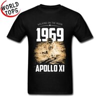 Áo Thun Cotton Apollo SpaceX 1969 Đi Trên Mặt Trăng Nam Ngày Của Cha Spaceman Châu Âu Áo Thun Yuri Gagarin Xô Viết T Sh