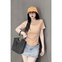 Áo thun cotton borip vạt bầu , áo thun ôm 40-58kg