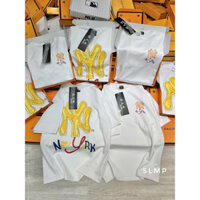 Áo Thun Cotton Cao Cấp In Logo New York Yankees Cách Điệu Phong Cách Nghệ Thuật Đường Phố