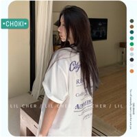 Áo Thun Cotton Cổ Tròn CHOKI Tay Ngắn Dáng Rộng In Chữ City Sound MS9432