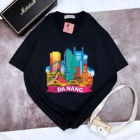 Áo Thun Cotton DU LỊCH ĐÀ NẴNG, Oversized Đủ 13 Màu