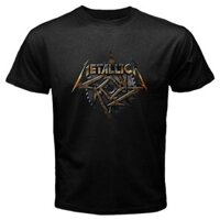 Áo thun Cotton in hình nam Metallica Shuriken Logo Rock Band Áo ngắn tay in hình 100% Cotton Áo thun nam cỡ lớn Quà tặng sinh nhật