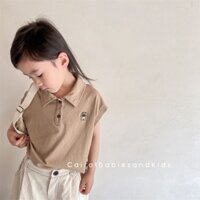 ÁO THUN COTTON KHÔ BA LỔ CỔ POLO CHO BÉ TRAI BÉ GÁI