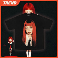 Áo thun Cotton KPOP BLACKPINK JENNIE Ruby Merch Plus Size Thời trang Hàn Quốc dáng rộng in hình tay ngắn Áo thun nam nữ cổ điển thường ngày Tee