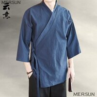 Áo Thun Cotton Lanh Tay Lỡ Phong Cách Trung Hoa Cổ Điển Thời Trang Hè Cho Nam Zen 2023 S5UB