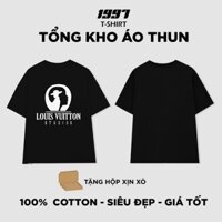 Áo thun cotton LOUIS-VUITTON thoáng mát áo oversize cô gái và thám tử trẻ trung áo local LV002