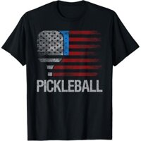 Áo thun cotton nam Cờ Mỹ Pickleball Player Paddleball Lover Áo thun dạo phố Áo thun 4XL, 5XL