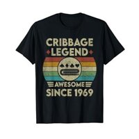 Áo thun cotton nam Cribbage Legend 54 tuổi Tuyệt vời từ năm 1969 Áo thun Cribbage Vận chuyển nhanh 4XL, 5XL, 6XL