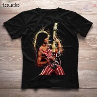 Áo thun cotton nam Eddie Van Halen Guitar Rip Art 1955 2020 Kỷ Niệm Unisex Áo Sơ Mi Tùy Chỉnh Aldult Teen Unisex Kỹ Thuật Số