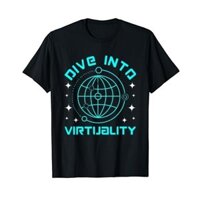 Áo thun cotton nam Lặn vào ảo hóa Metaverse VR Tăng cường thực tế Áo thun vận chuyển nhanh 4XL, 5XL, 6XL