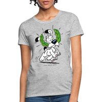 Áo thun cotton nam Spreadshirt Asterix & Obelix Dogmatix Vòng hoa nguyệt quế được cấp phép Áo thun nữ Vận chuyển nhanh