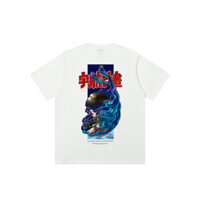 Áo thun Cotton nguyên chất Jungle Tiger & Illustrator Eight Liang Joint Print Loose có sẵn