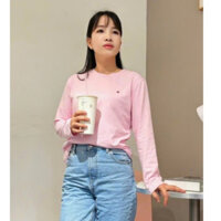 ÁO THUN COTTON NỮ FORM RỘNG DÀI TAY CHẤT VẢI XUẤT KHẨU SIÊU THẤM HÚT VÀ CO GIÃN