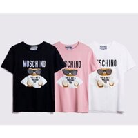 Áo Thun cotton Tay Lỡ Thêu Hình Gấu Phong Cách Châu Âu Thời Trang Mùa Hè Hàng Mới Dành Cho Nam Và Nữ 21560