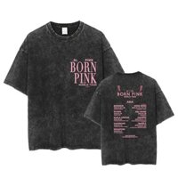 Áo Thun Cotton Tay Ngắn Dáng Rộng In Hình KPOP BLACKPINK Tour DALLAS Lisa Plus Size Phong Cách Hàn Quốc Cổ Điển Dành Cho Nam Nữ
