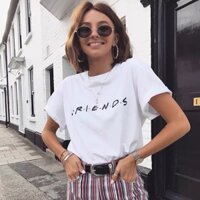 Áo thun cotton tay ngắn in chữ tên phim truyền hình Friends thời trang dành cho nữ