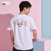 Áo Thun cotton Tay Ngắn In logo tommy Phối Màu Thời Trang unisex 10960