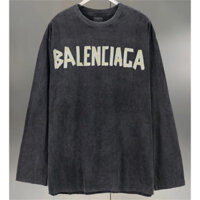 Áo thun Cotton Unisex có sẵn in họa tiết băng giấy dáng rộng Xu hướng dáng rộng Áo dài tay thông thường phù hợp cho nam và nữ Áo thun thể thao