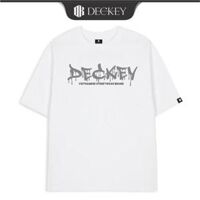Áo Thun Cotton Unisex Nam Nữ Form Rộng DECKEY GREY - Trắng - M
