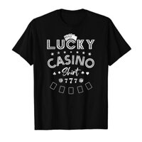 Áo Thun Cotton Unisex HTFashion In Hình Gambler Poker Cards Slot Machine Lucky Casino - 9517