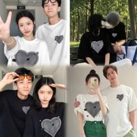 Áo thun couple đôi-Áo thun cặp đôi 2 màu đen/trắng siêu đẹp