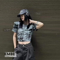 Áo thun croptop hoạ tiết báo QCL1 LuciK Shop AT0045