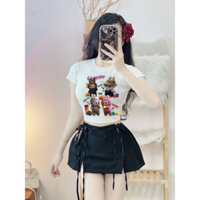 ÁO THUN CROPTOP NỮ LABUBU [Ảnh chụp]