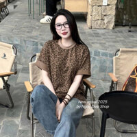 Áo Thun Da Báo ❤ Áo Phông Cotton Dày Dặn Dáng Rộng Nam Nữ NA714