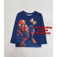 Áo Thun Dài Tay Bé Trai Spiderman Xanh