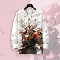 Áo Thun Dài Tay Cổ Tròn Dragon Ball áo nam mùa thu in họa tiết Vua khỉ mặt trời Anime