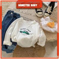 Áo thun dài tay hoạt hình ô tô cho bé HAMSTER BABY phong cách trai Hàn