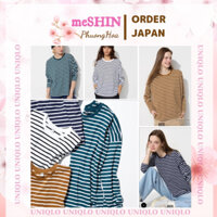 Áo Thun Dài Tay Kẻ Ngang Cotton UNI - Nhài