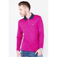 Áo thun dài tay nam Aligro kẻ ngang màu hồng ALGAPD015