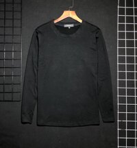 Áo thun dài tay nam - Đen  - L