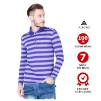 Áo Thun Dài Tay Nam Kẻ Ngang Màu Tím ALIGRO ALGAPD011 - M