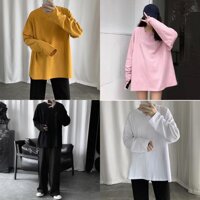 Áo thun dài tay nam nữ - Đen,XL