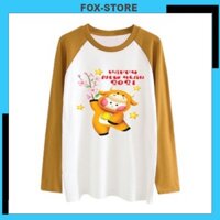 Áo thun dài tay nam nữ raglan unisex cổ tròn in hình tết 2021