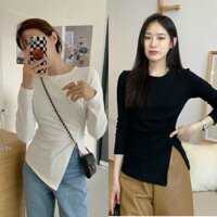 ÁO THUN DÀI TAY RÚM EO VẠT CHÉO